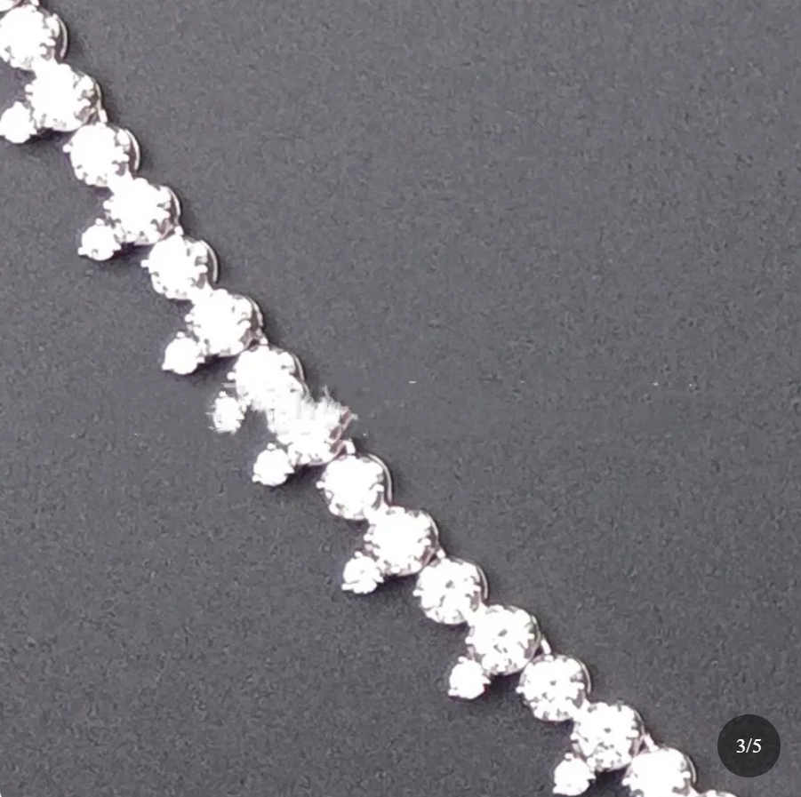 Luxe Forge S925 Sterling Silver Cubic Zirconia Statement Necklace – Pink Center Stone